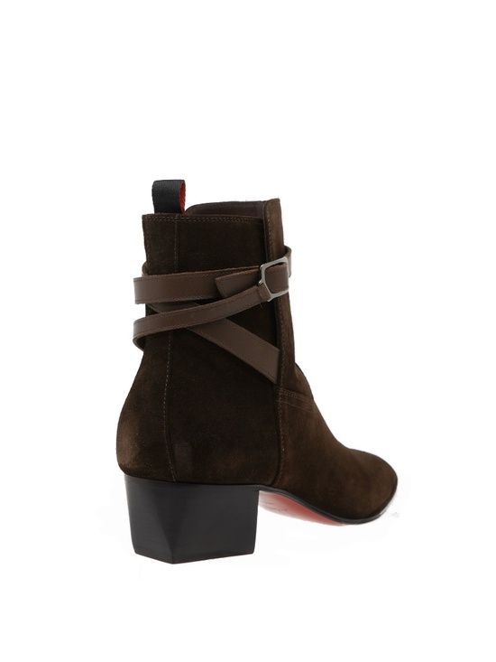 Christian Louboutin Rosalio Jodhpur Boots Brown Suede Leather Size 11 US New main image 6